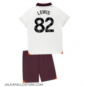 Manchester City Rico Lewis #82 Vieraspaita Lapsille 2023-24 Lyhythihainen (+ shortsit)